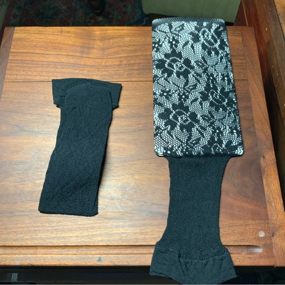 Hollowed out fishnet style knee or over the knee black fashion knee sock… - Picture 7 of 16